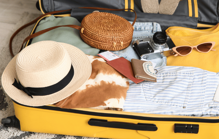 packing safari suitcase